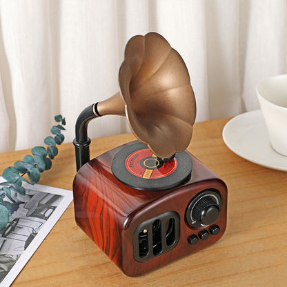 Boîte à musique rétro en bois, phonographe pour maison, Table classique تنزوت