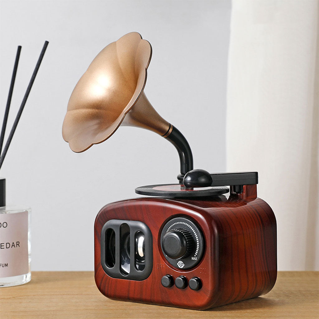 Boîte à musique rétro en bois, phonographe pour maison, Table classique تنزوت