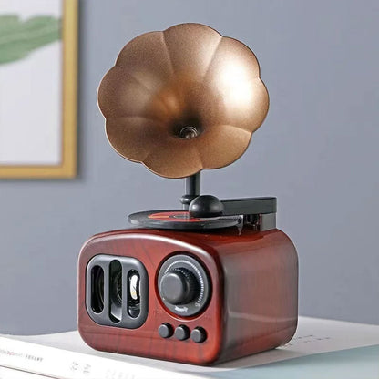 Boîte à musique rétro en bois, phonographe pour maison, Table classique تنزوت
