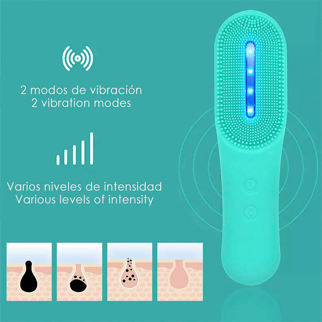 Appareil de Soin du Visage en Silicone nettoie les pores et les points noirs – فرشاة تنظيف الوجه بخاصية الإهتزاز تنزوت