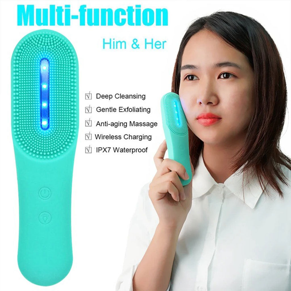 Appareil de Soin du Visage en Silicone nettoie les pores et les points noirs – فرشاة تنظيف الوجه بخاصية الإهتزاز تنزوت