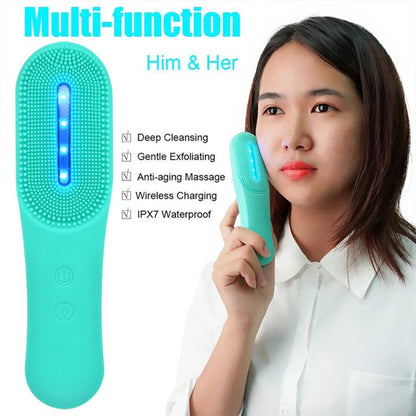 Appareil de Soin du Visage en Silicone nettoie les pores et les points noirs – فرشاة تنظيف الوجه بخاصية الإهتزاز تنزوت