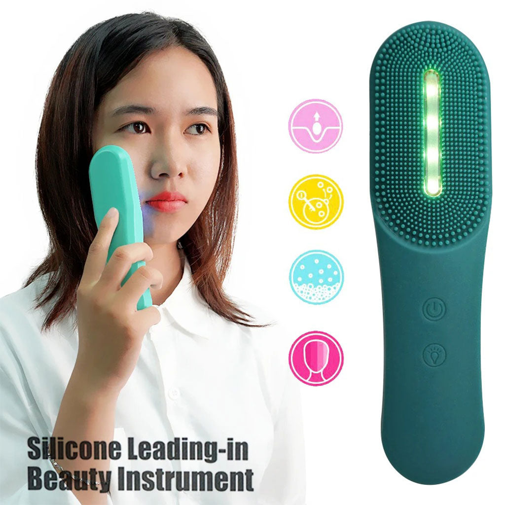 Appareil de Soin du Visage en Silicone nettoie les pores et les points noirs – فرشاة تنظيف الوجه بخاصية الإهتزاز تنزوت