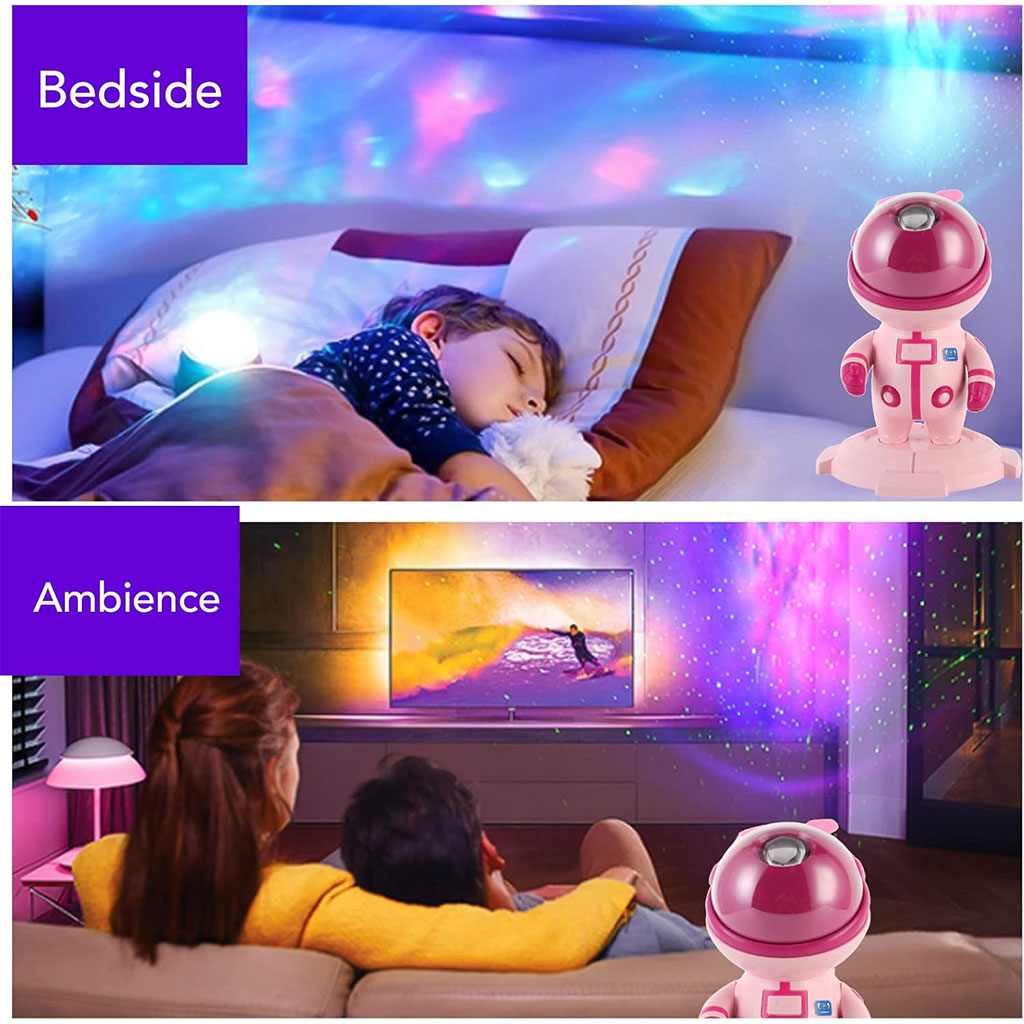 Projecteur Galaxie et Haut Parleur BT RVB pour chambre d’enfants – جهاز عرض نجوم ومكبر صوت تنزوت
