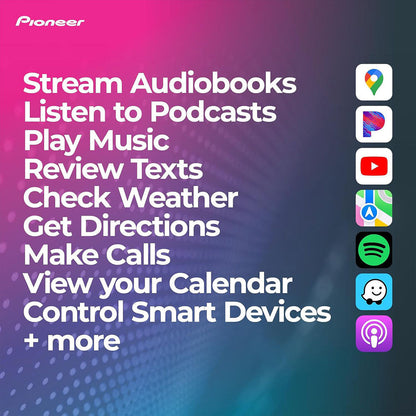 Pioneer Écran de voiture Android de 10.4 pouces compatible Apple CarPlay Android Auto – شاشة ذكية للسيارة تنزوت