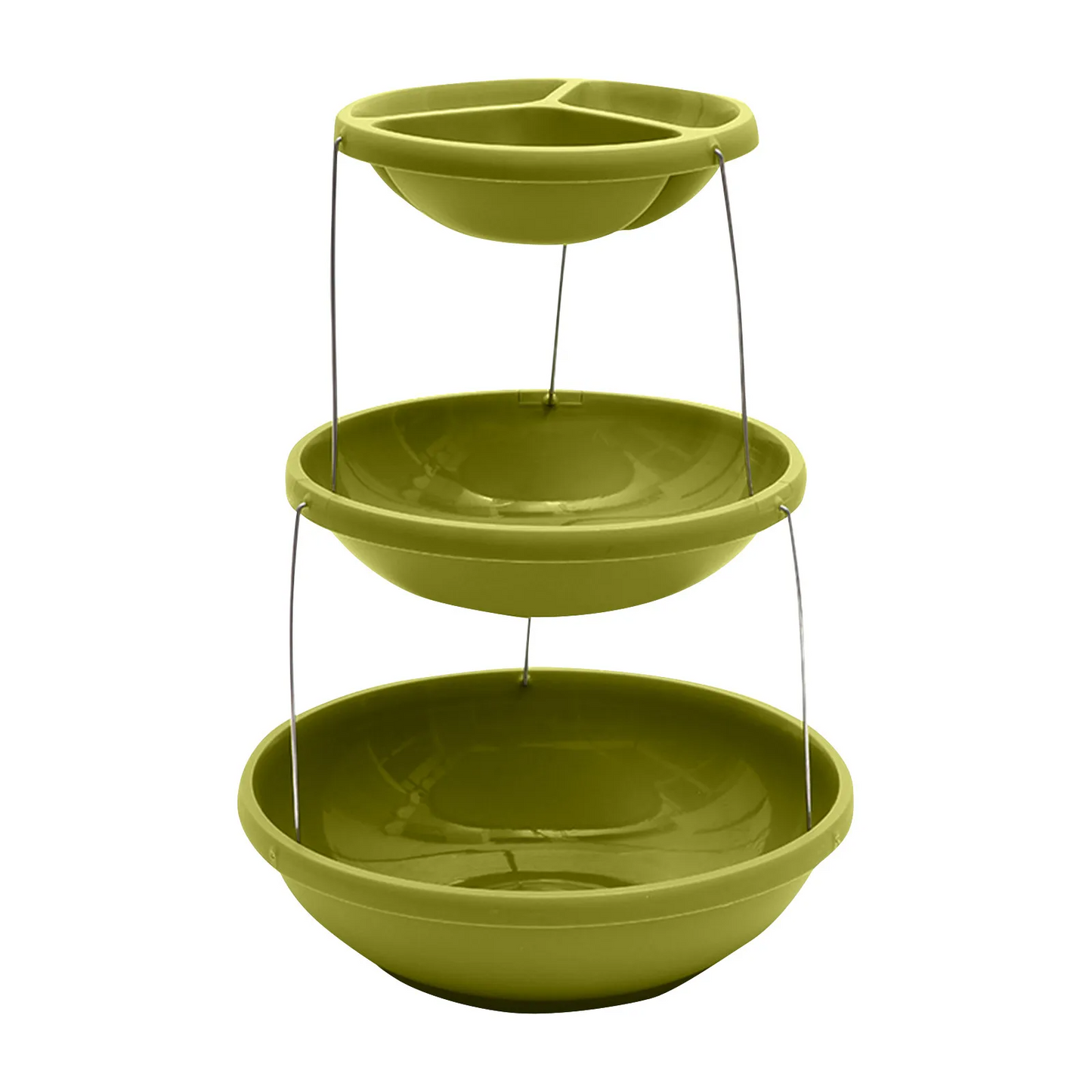 Bol torsadé pliable à 3 niveaux pour les trempettes et les bonbons تنزوت