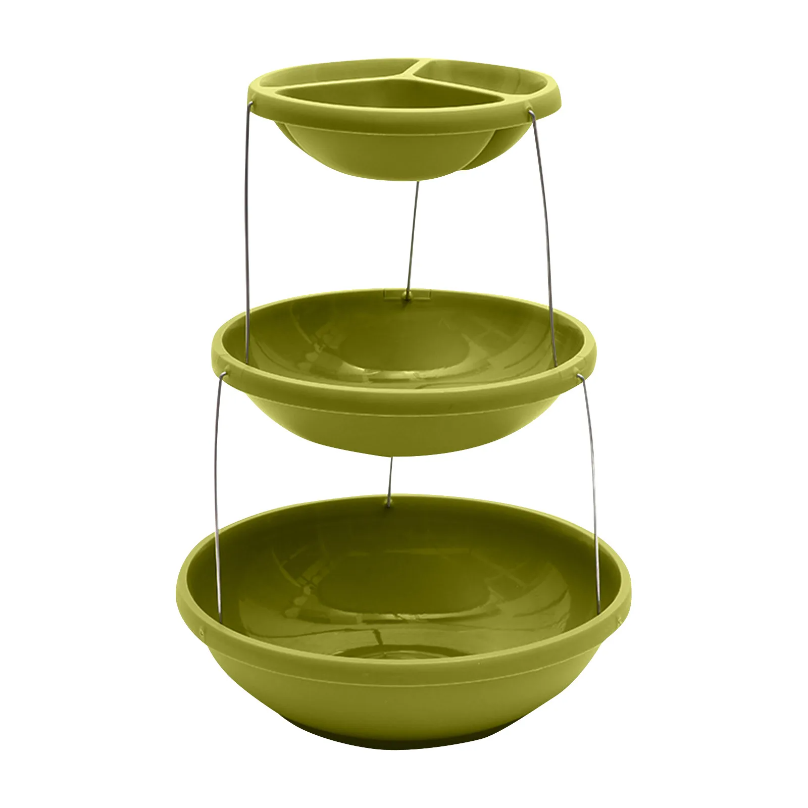 Bol torsadé pliable à 3 niveaux pour les trempettes et les bonbons تنزوت