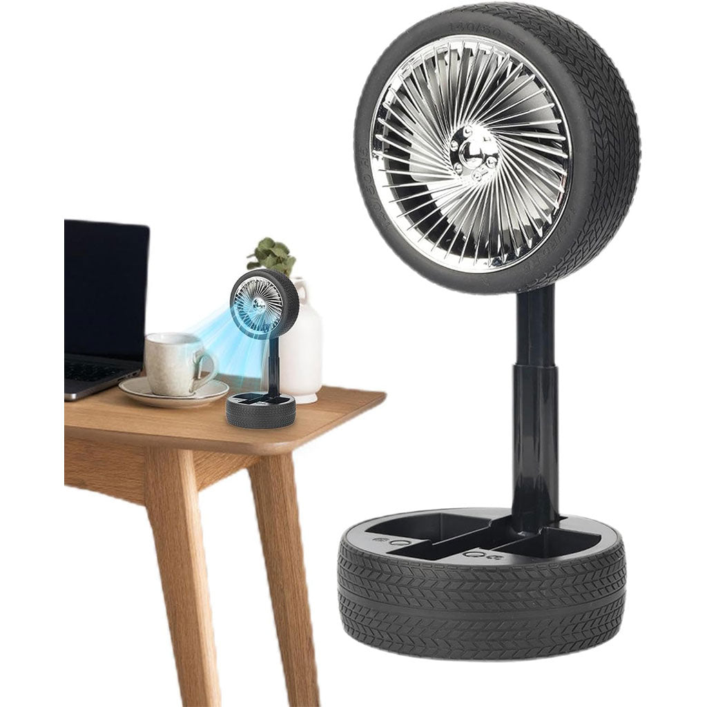 Ventilateur Pliable et Portable Forme Roue Silencieux avec 3 Vitesse – مروحة محمولة تنزوت