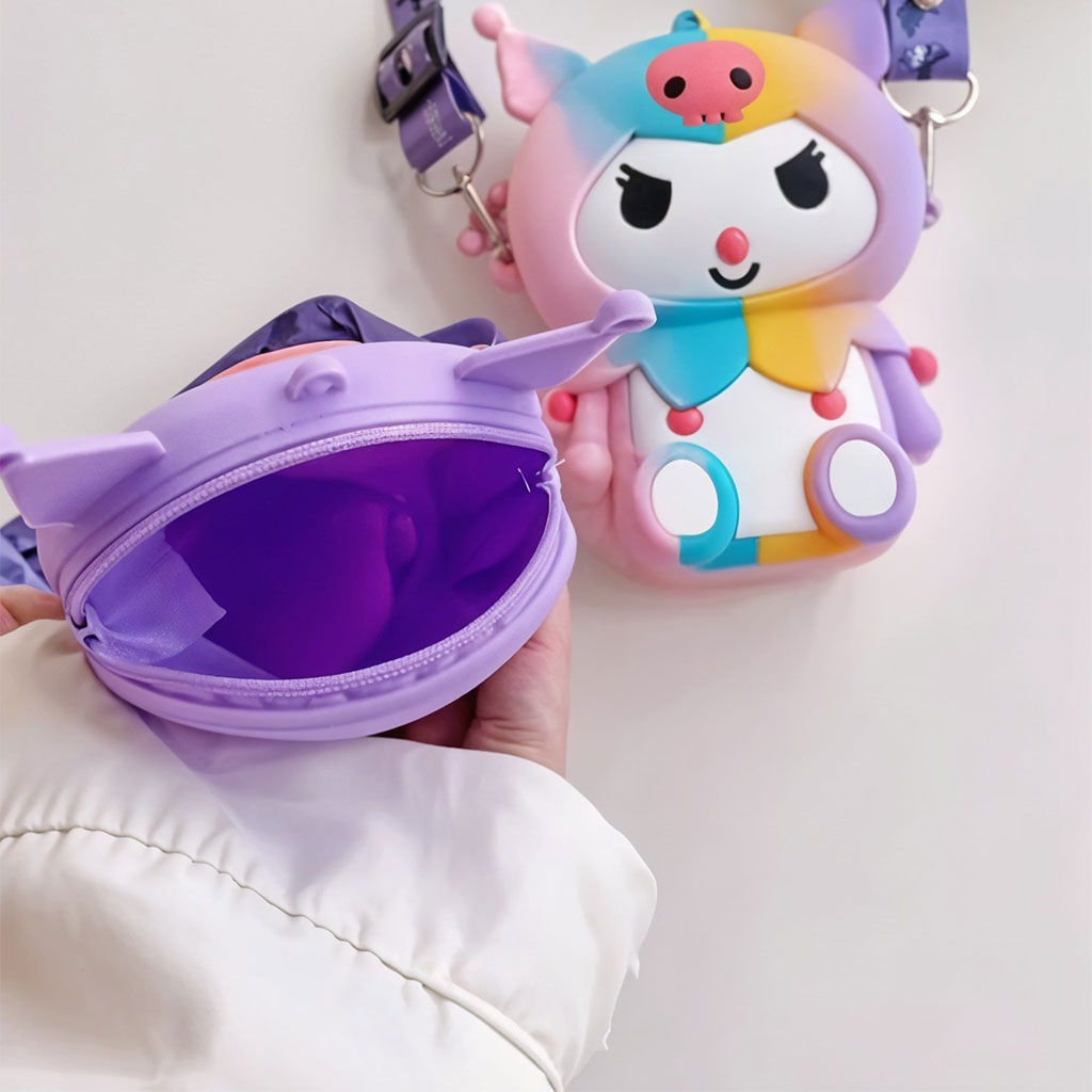Mini Sac à Bandoulière Kuromi – Accessoire Kawaii pour Enfants et Fans de Manga تنزوت