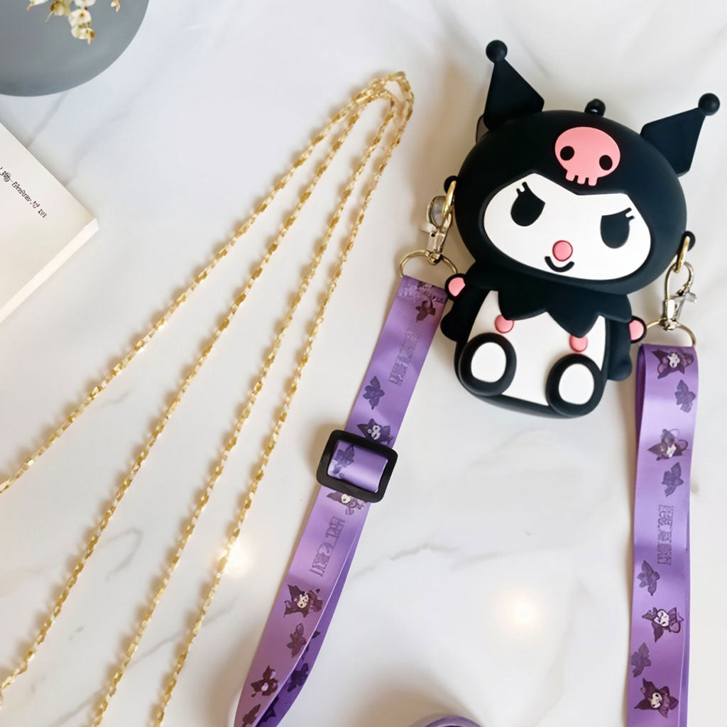 Mini Sac à Bandoulière Kuromi – Accessoire Kawaii pour Enfants et Fans de Manga تنزوت