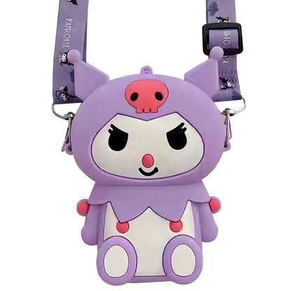 Mini Sac à Bandoulière Kuromi – Accessoire Kawaii pour Enfants et Fans de Manga تنزوت