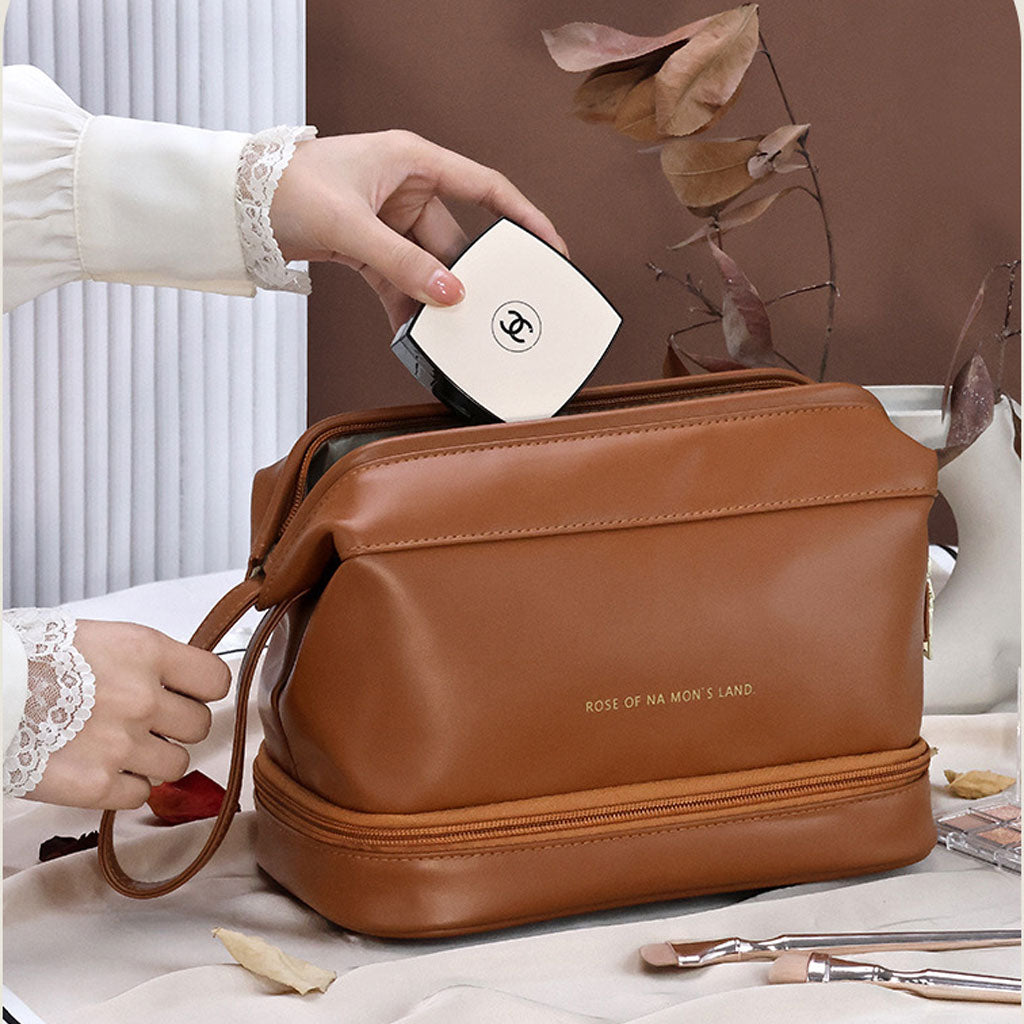 Trousse Maquillage et Pinceaux Imperméable à Double Couche تنزوت