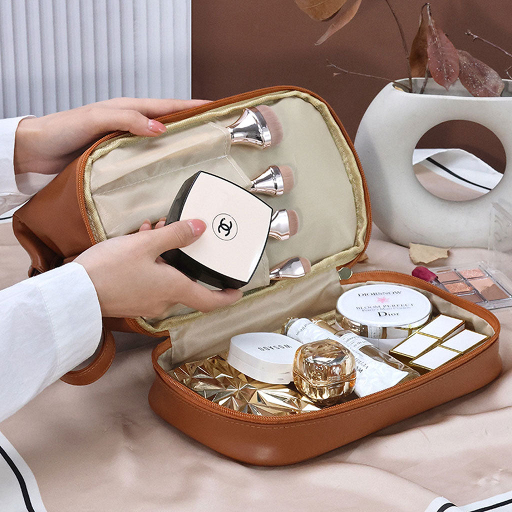 Trousse Maquillage et Pinceaux Imperméable à Double Couche تنزوت