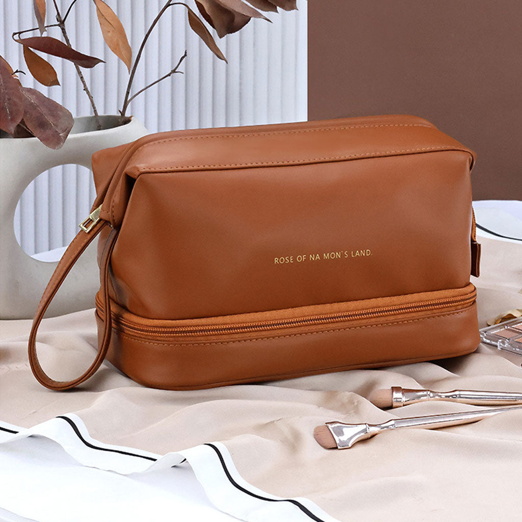Trousse Maquillage et Pinceaux Imperméable à Double Couche تنزوت