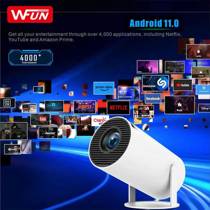 Projecteur de Jeux Intelligent a Haute Résolution avec Deux Manettes – مشغل ألعاب وجهاز عرض على الحائط تنزوت