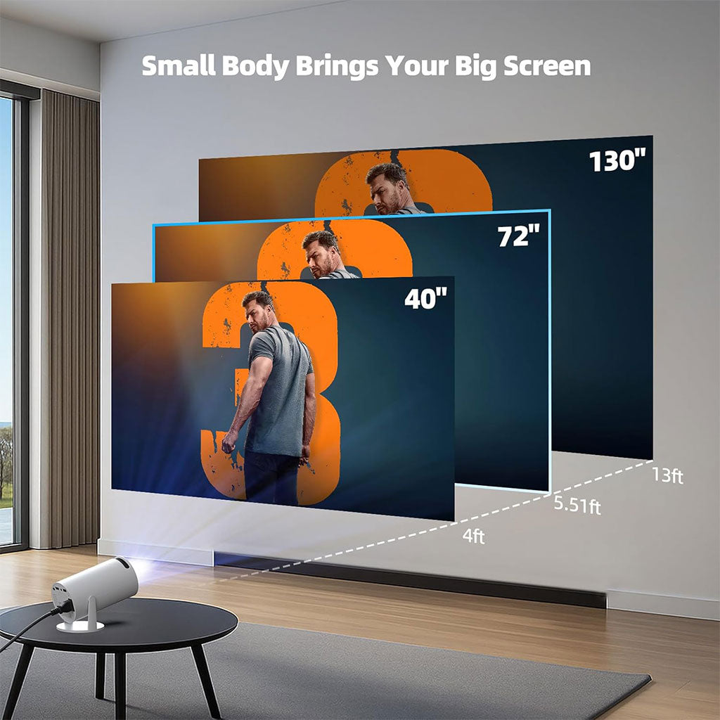Projecteur de Jeux Intelligent a Haute Résolution avec Deux Manettes – مشغل ألعاب وجهاز عرض على الحائط تنزوت
