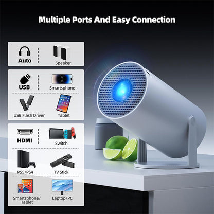 Projecteur de Jeux Intelligent a Haute Résolution avec Deux Manettes – مشغل ألعاب وجهاز عرض على الحائط تنزوت