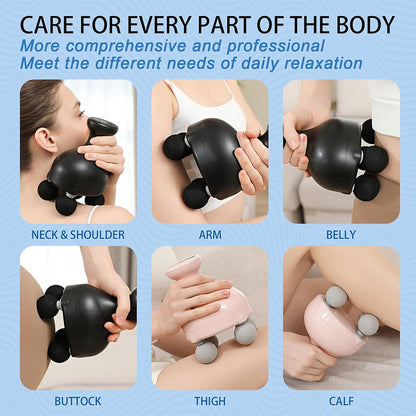 Pistolet de massage portatif à 4 têtes pour tissus profonds – جهاز تدليك الجسم تنزوت