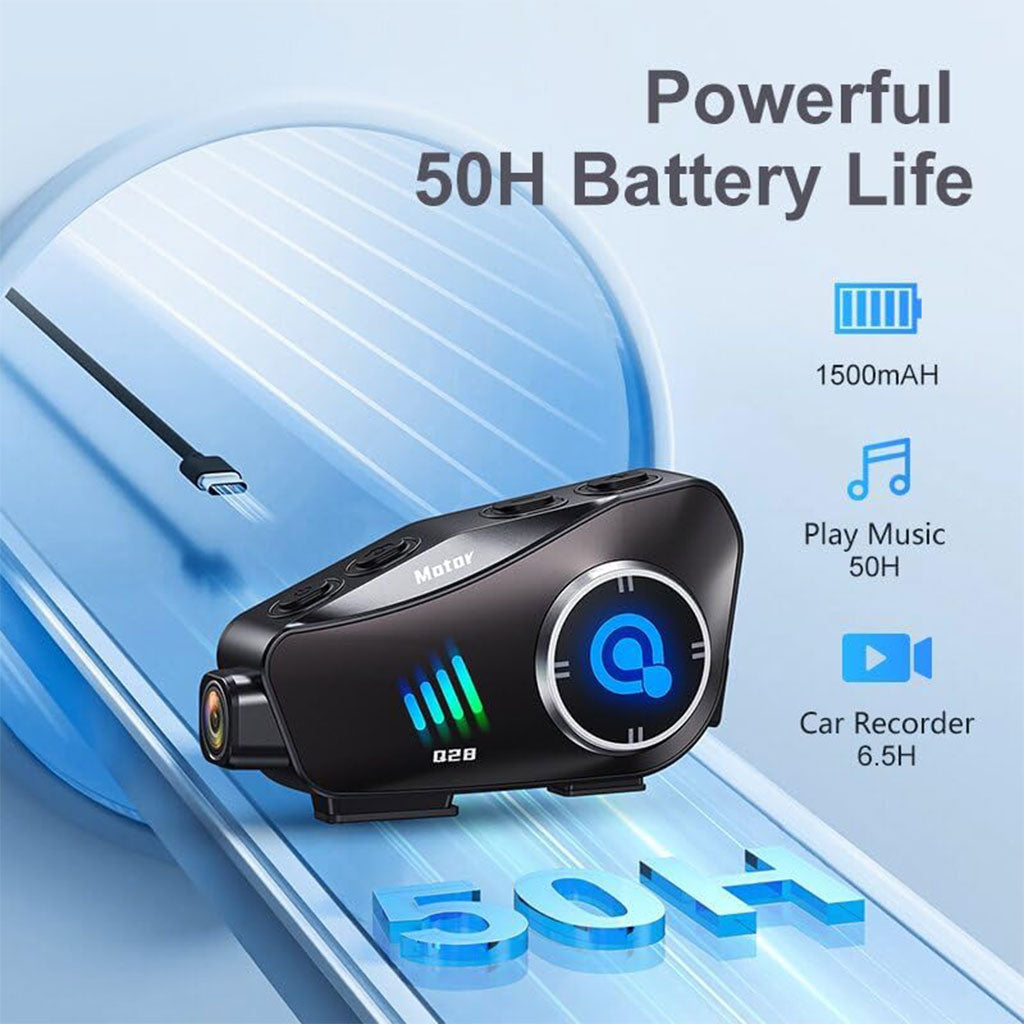 Oreillette Bluetooth pour Casque Moto avec Camera Full HD App Control – سماعات سائقي دراجة النارية مع كاميرة مدمجة تنزوت