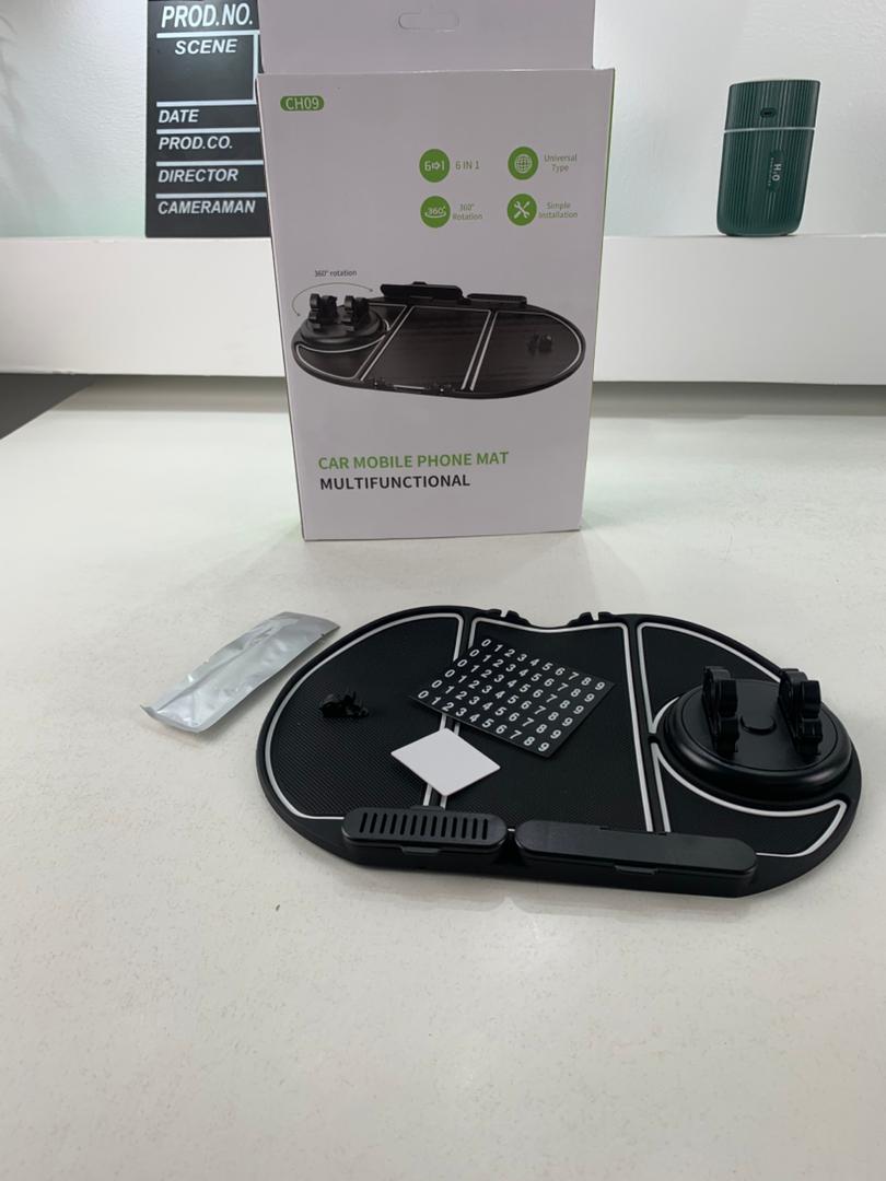 Tapis De Téléphone Antidérapant pour Voiture 6en1 Rotation à 360° – منظم أغراض في سيارة - تنزوت