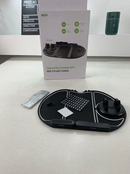 Tapis De Téléphone Antidérapant pour Voiture 6en1 Rotation à 360° – منظم أغراض في سيارة - تنزوت