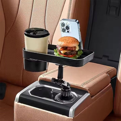 Plateau et Porte-Gobelet avec Support Téléphone pour Voiture – حامل مأكولات ومشروبات مع موضع للهاتف - تنزوت