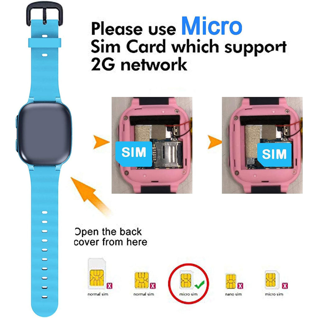 Montre intelligente pour enfants avec fonction d’appel d’urgence SOS et camera – ساعة ذكية للأطفال تنزوت