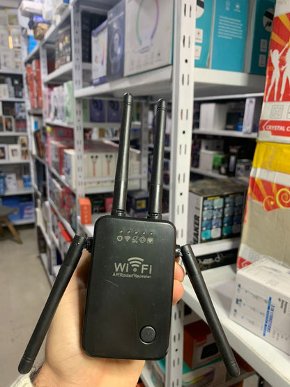 300M Wifi routeur sans fil répéteur 2.4G répéteur de Signal Extender 4 antenne routeur amplificateur de Signal pour la maison - تنزوت