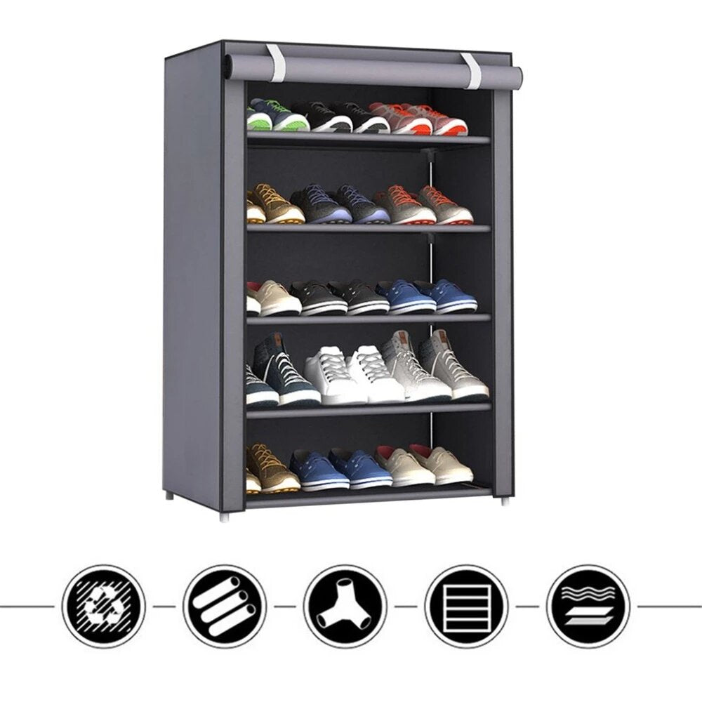 Armoire Chaussures 5 niveaux étagères 15 paires ou plus très pratique pour Salon, Chambre et Entrée تنزوت