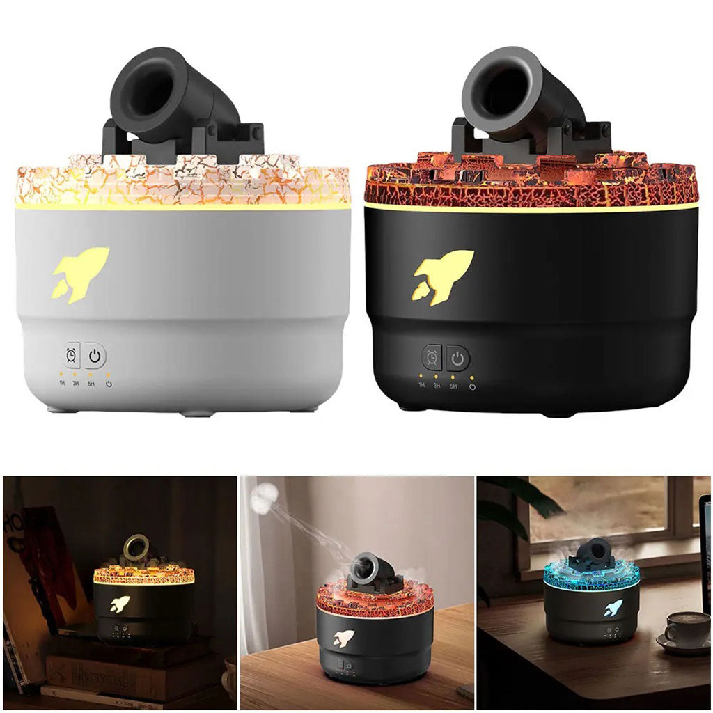 Humidificateur d’arôme à canon avec lumières LED colorées – معطر جو يضفي ديكور رائع في منزلك - تنزوت