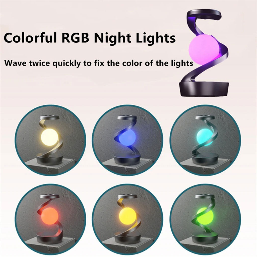 Lampe de Chevet en Spirale Design Moderne Lumière RGB – مصباح لاسلكي بأضواء متغيرة تنزوت