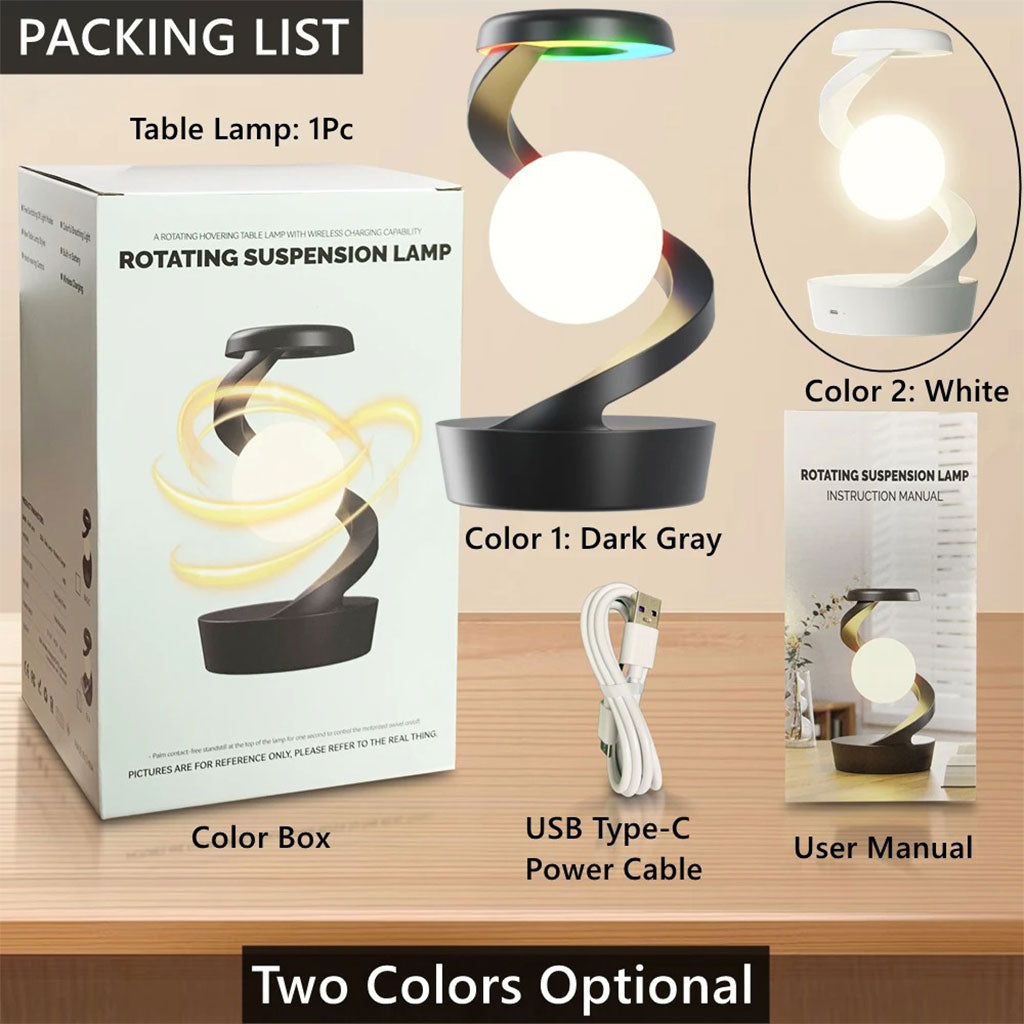 Lampe de Chevet en Spirale Design Moderne Lumière RGB – مصباح لاسلكي بأضواء متغيرة تنزوت