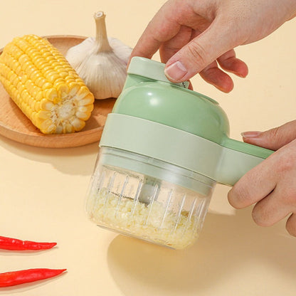 Set de coupe-légumes électrique portable 4 en 1 Chargement USB تنزوت