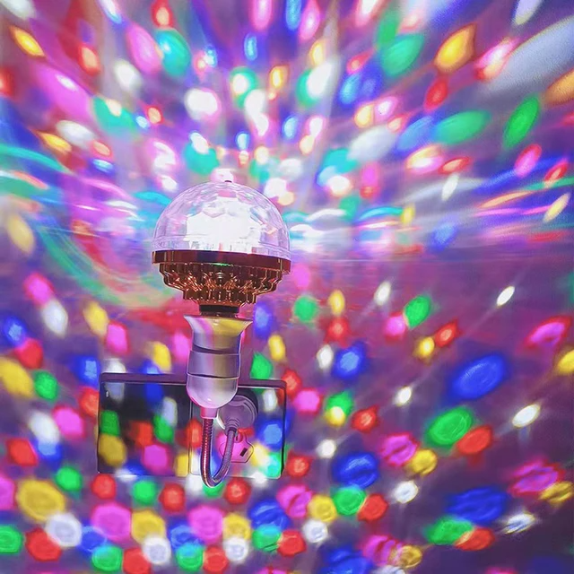 Lampe jeux de lumière multi couleur rotative Disco Ball - تنزوت