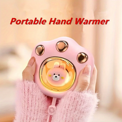 Chauffe-mains à griffes de chat mignon portable batterie 1200mah - تنزوت