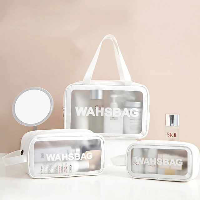 Pack 3 Pcs Sacs de toillete trousse à cosmétiques, trousse de maquillage, trousse de toilette étanche تنزوت