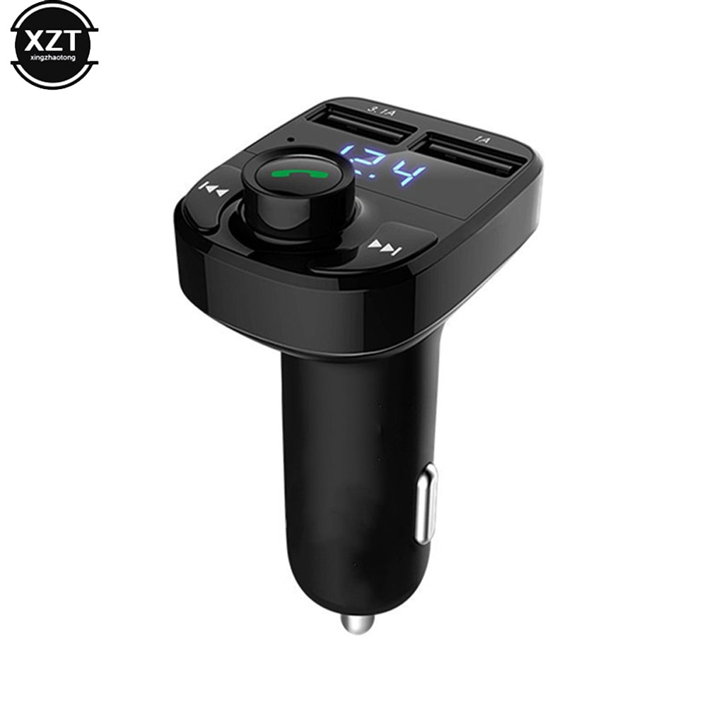 Car X8 Wireless Bluetooth FM Transmitter Kit USB Fast Charger Adapter Mp3 Player - تنزوت