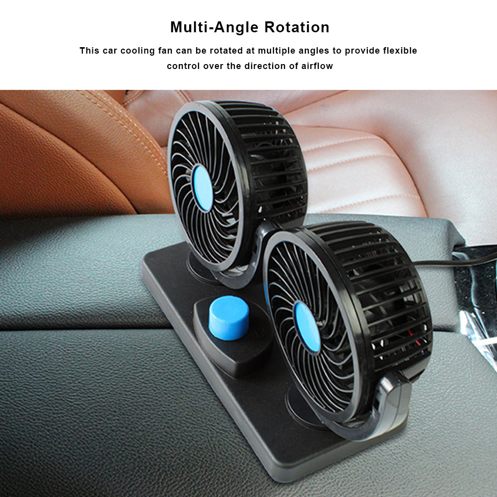Double Ventilateur électrique pour voiture 2 vitesses rotatif à 360 degrés - تنزوت