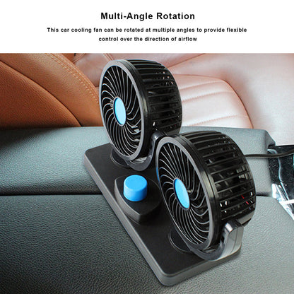 Double Ventilateur électrique pour voiture 2 vitesses rotatif à 360 degrés - تنزوت