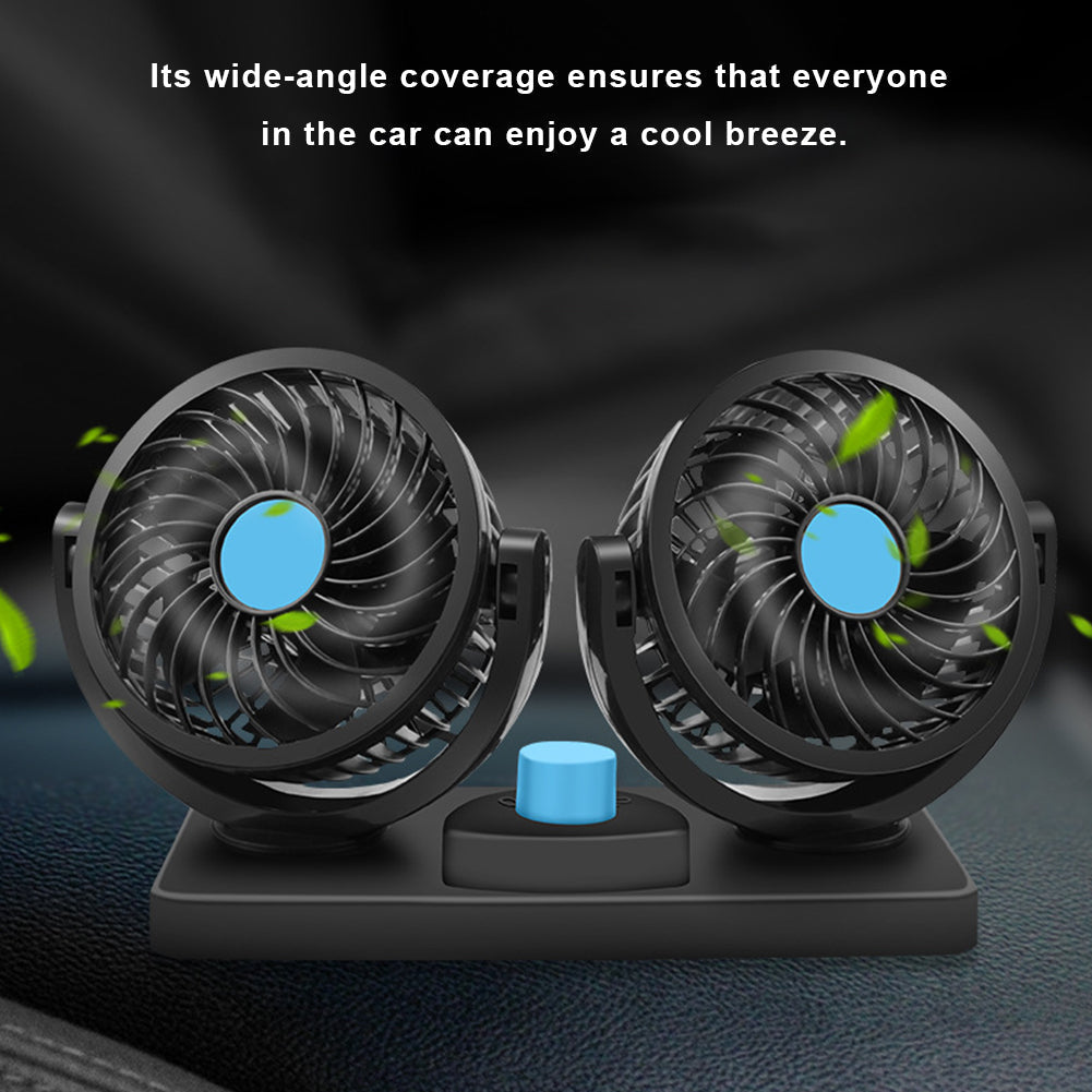 Double Ventilateur électrique pour voiture 2 vitesses rotatif à 360 degrés - تنزوت