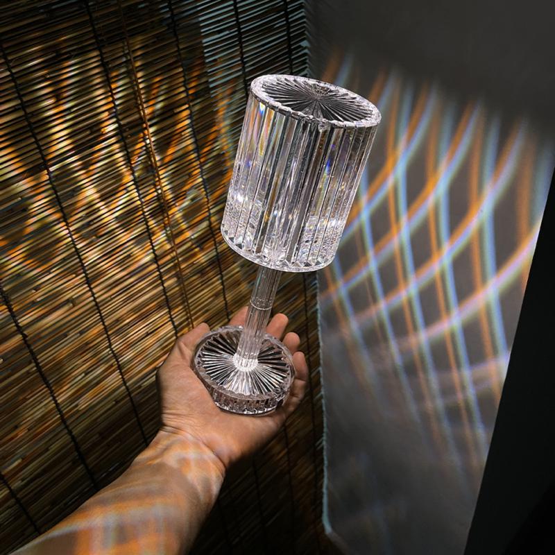 Veilleuse en cristal avec télécommande tactile USB تنزوت