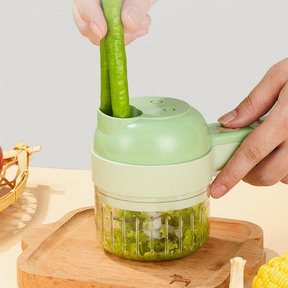 Set de coupe-légumes électrique portable 4 en 1 Chargement USB تنزوت