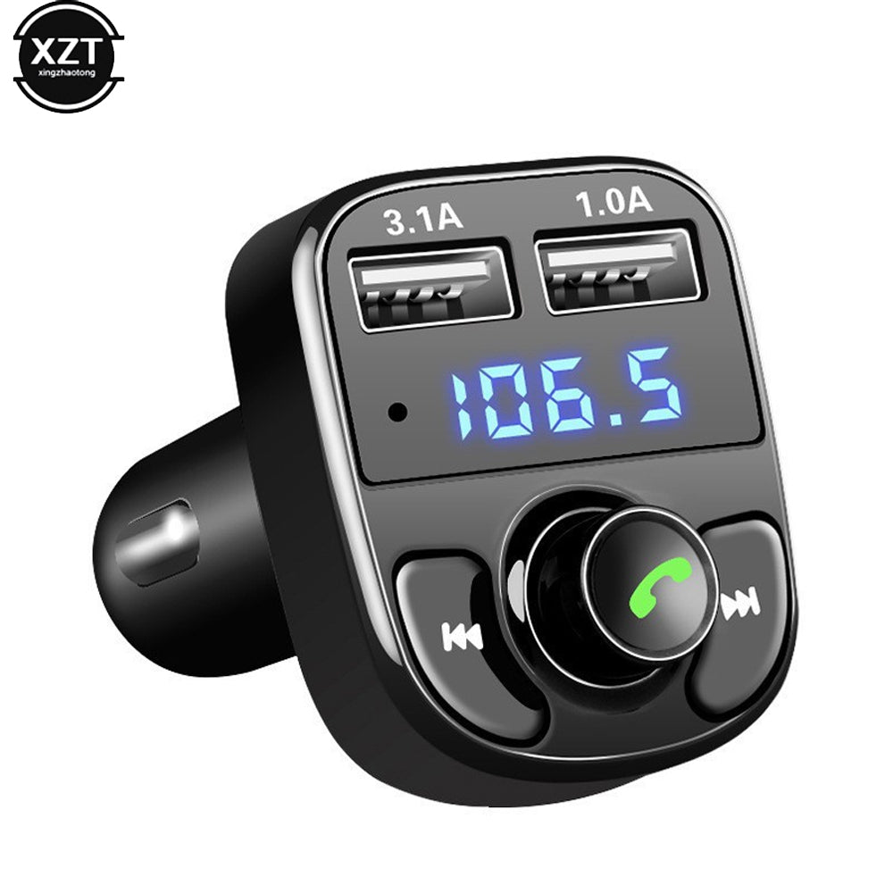 Car X8 Wireless Bluetooth FM Transmitter Kit USB Fast Charger Adapter Mp3 Player - تنزوت