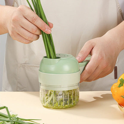 Set de coupe-légumes électrique portable 4 en 1 Chargement USB تنزوت