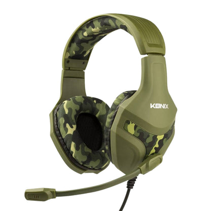 Konix Mythics Casque gaming filaire PS-400 pour console Haut-parleurs 40 mm - Microphone - Motif camouflage vert kaki - تنزوت
