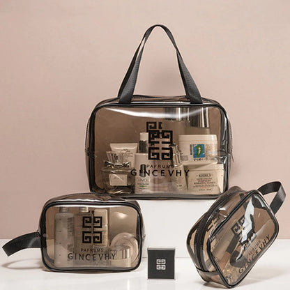 Pack 3 Pcs Sacs de toillete trousse à cosmétiques, trousse de maquillage, trousse de toilette étanche V2 تنزوت