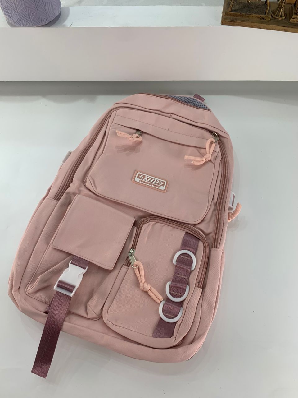 Sacs à dos d’école Style Décontracté XHD Rose – حقيبة ظهر مدرسية وردي تنزوت