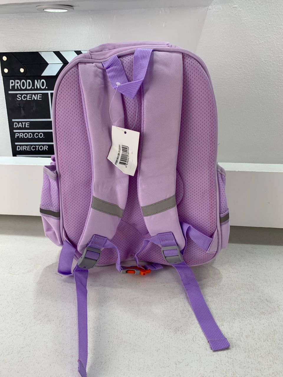 Sac à Dos Enfant Ludique avec Plusieurs Compartiment et un Peluche LM-5122 Mauve – حقيبة ظهر للأطفال بنفسجي تنزوت