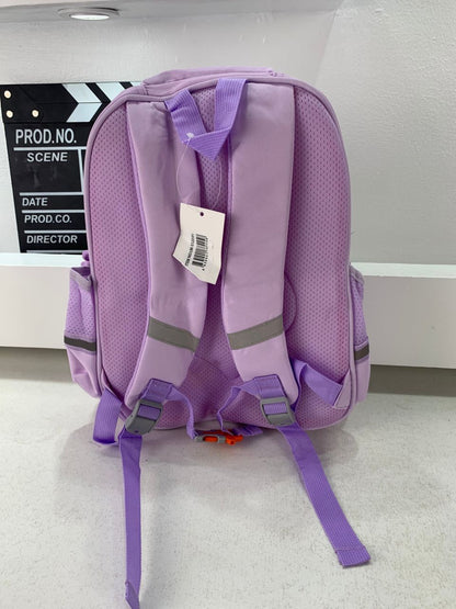 Sac à Dos Enfant Ludique avec Plusieurs Compartiment et un Peluche LM-5122 Mauve – حقيبة ظهر للأطفال بنفسجي تنزوت