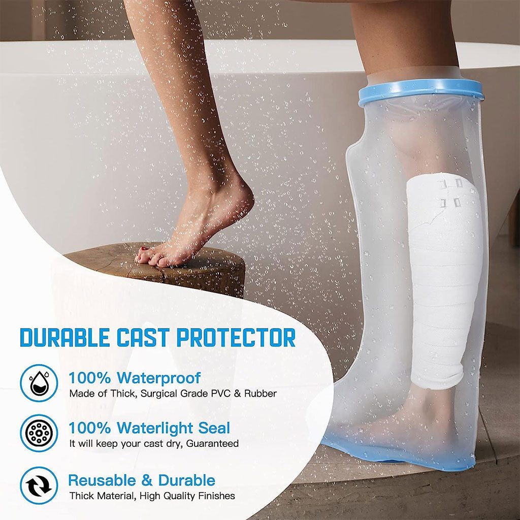 Housse de plâtre imperméable pour la douche, protection pour jambe adulte – غطاء عازل للمياه للرجل المكسورة كاملة تنزوت